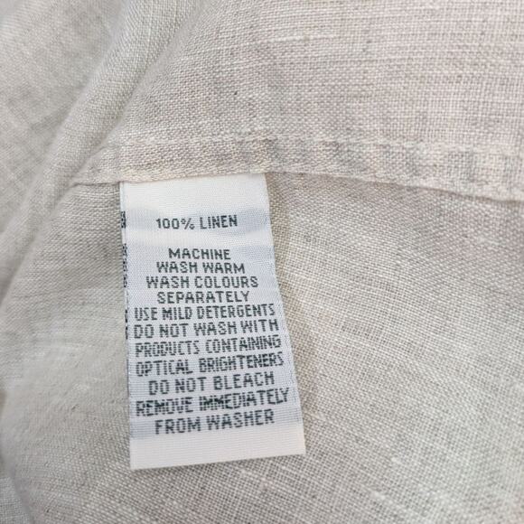 Rodd & Gunn 100% Linen Button Front Shirt Mens 2XL Heather Cream Beige Long Slee - Picture 7 of 8